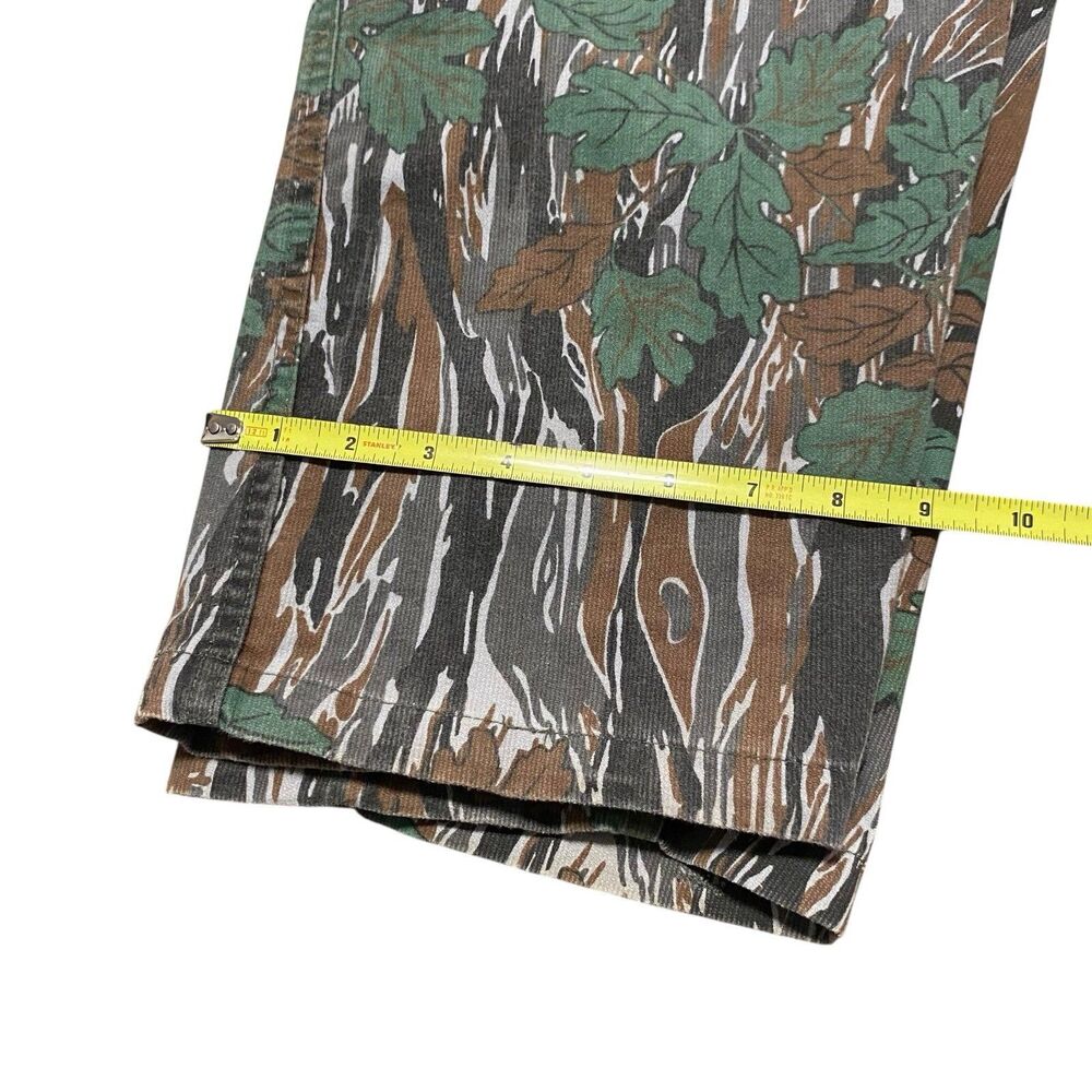 Vintage Men’s Camouflage Leaf Camo Jeans Pants Corduroy Style Cargo USA 38x32 - Picture 11 of 11